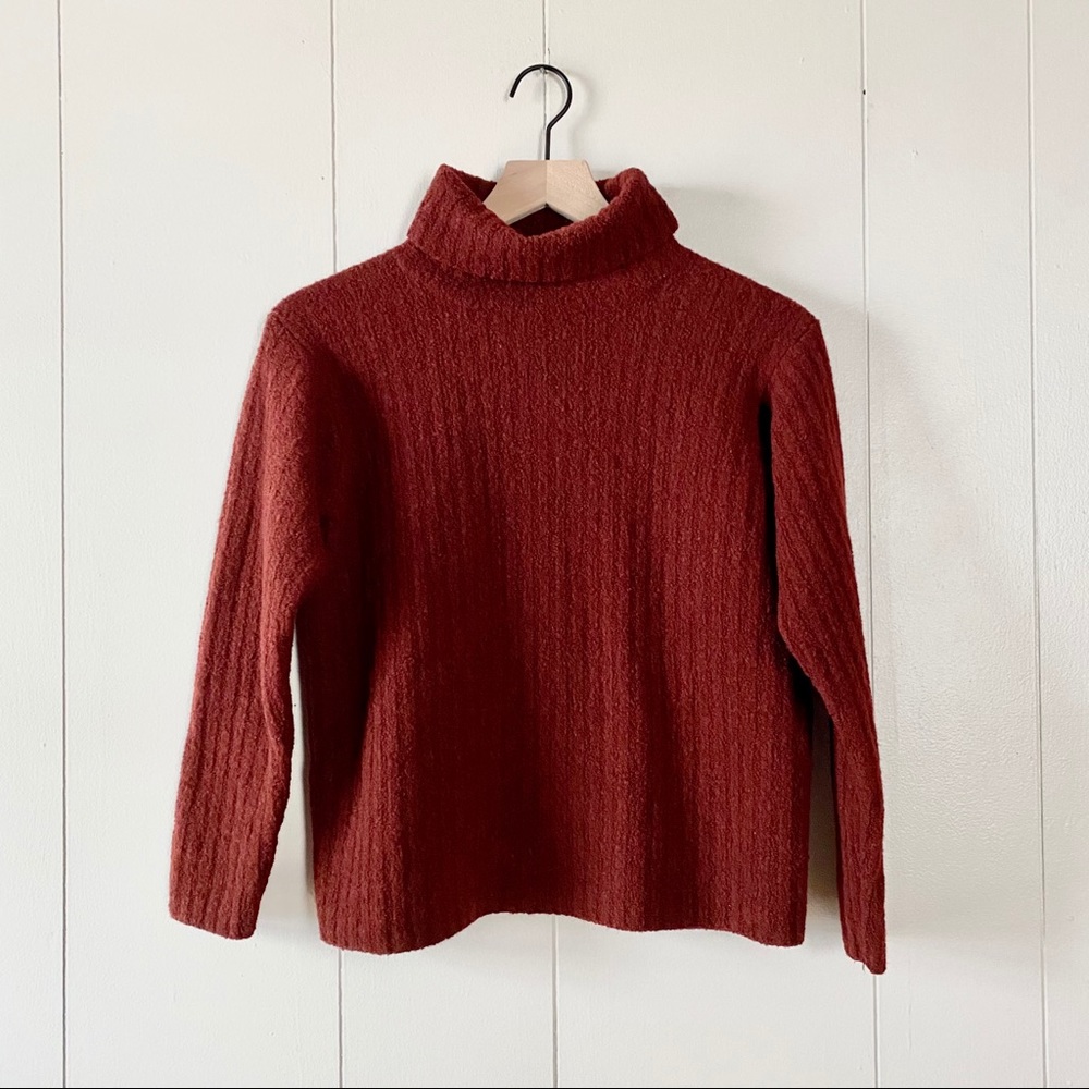 Eileen Fisher Merino Wool Blend Turtleneck Sweater